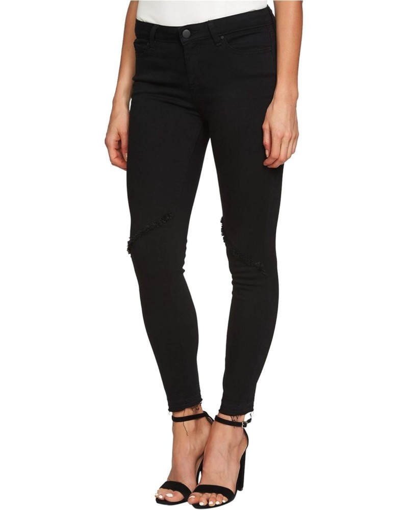 Womens Frayed Skinny Fit Jeans, Black, 28 $41.30 Jeans