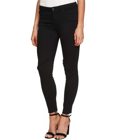 Womens Frayed Skinny Fit Jeans, Black, 28 $41.30 Jeans