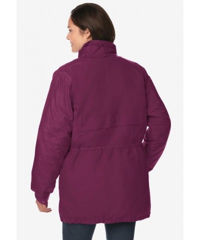 Women's Plus Size Quilt-Lined Taslon Anorak Jacket Black $34.00 Jackets