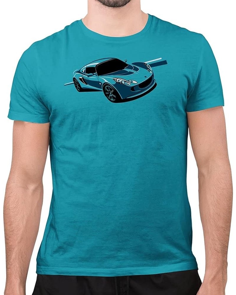 Lotus Elise Illustration T Shirt Sports Car T Shirt Blue $11.07 T-Shirts