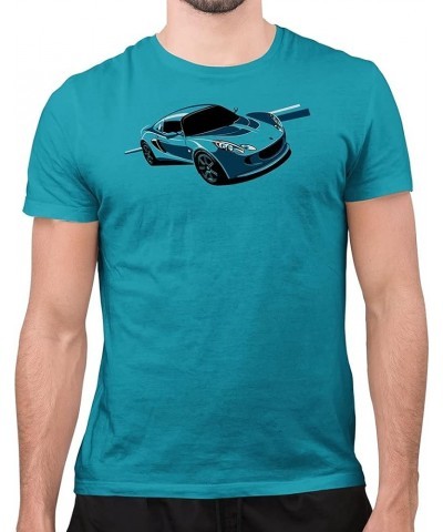 Lotus Elise Illustration T Shirt Sports Car T Shirt Blue $11.07 T-Shirts