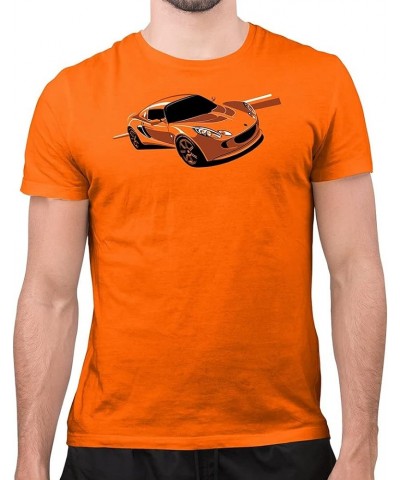 Lotus Elise Illustration T Shirt Sports Car T Shirt Blue $11.07 T-Shirts