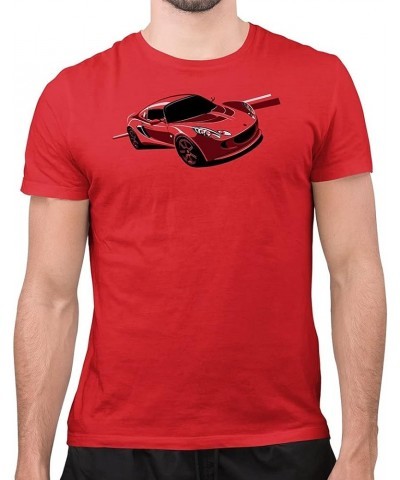 Lotus Elise Illustration T Shirt Sports Car T Shirt Blue $11.07 T-Shirts