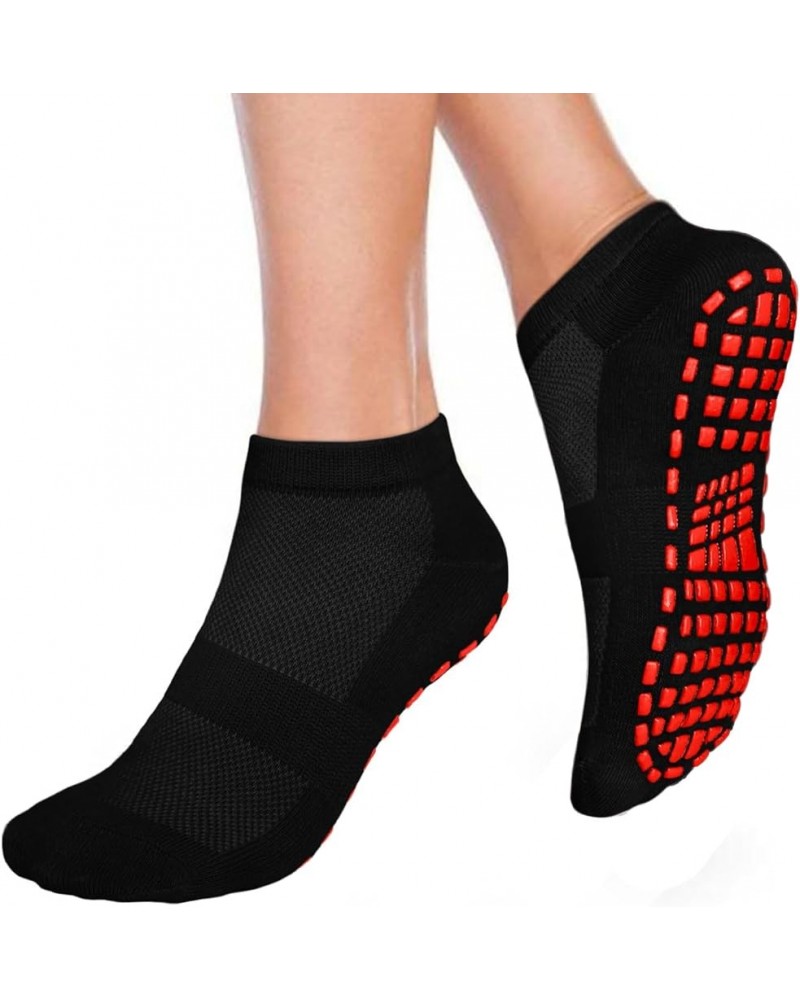 Pilates Grip Socks Woman Yoga Socks Non Slip Socks for Pilates, Pure Barre, Hospital, Trampoline Christmas Gift Black $6.00 A...