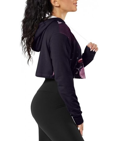 Girl's Casual Sweatshirts Long Sleeve Crop Top Hoodies for Women Y2k Butterfly Starry Night $15.29 Hoodies & Sweatshirts