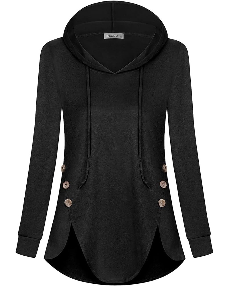 Womens Long Sleeve Pullover Tops Fashion Casual Lightweight Hoodie Sweatshirts Black $10.00 Hoodies & Sweatshirts