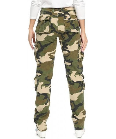 Womens Cargo Pants Casual Work Camo Army Baggy Military Fatigue Combat with 8 Pockets Camo M $18.69 Pants