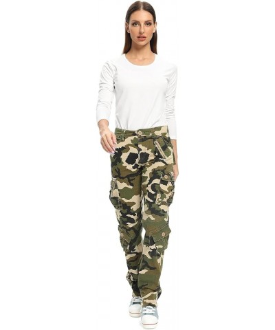 Womens Cargo Pants Casual Work Camo Army Baggy Military Fatigue Combat with 8 Pockets Camo M $18.69 Pants