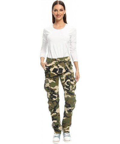 Womens Cargo Pants Casual Work Camo Army Baggy Military Fatigue Combat with 8 Pockets Camo M $18.69 Pants