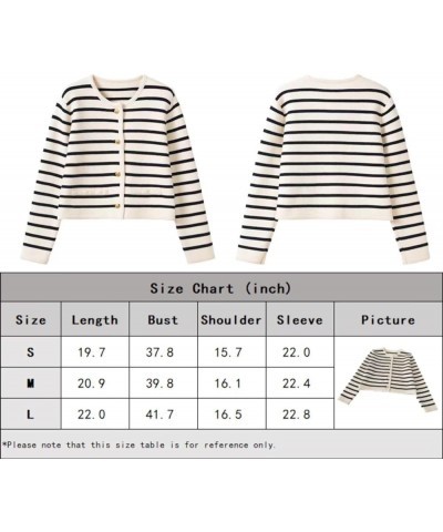 Old Money Aesthetic Clothing Women Striped Cardigan Sweaters for Women Trendy Cropped Sweater Red $17.39 Sweaters