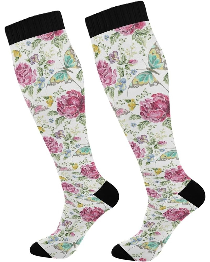 Unisex Compression Crew Knee High Sock Long Athletic Soft Circulation Socks Multi 16 2 $11.99 Activewear