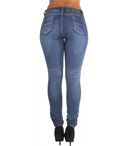 Plus/Junior Size Colombian Design High Waist Butt Lift Levanta Cola Skinny Jeans Washed Blue (Ch032) $18.70 Jeans