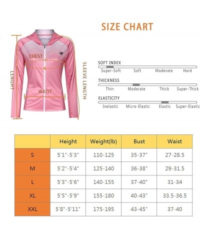 Women's UPF 50+ Sun Protection Shirt Printed UV Hoodie Jacket Full Zip with Pockets Pink 01 $32.23 Jackets