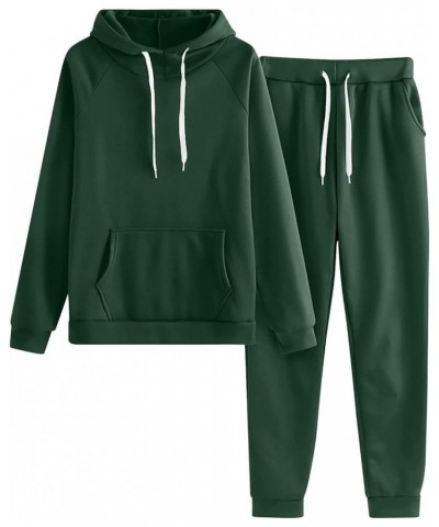 Women Pullover Hoodie Pockets Sweatpants Sport Jogger Sweatsuit C-green $9.17 Hoodies & Sweatshirts