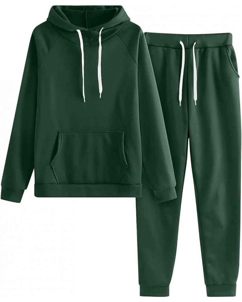 Women Pullover Hoodie Pockets Sweatpants Sport Jogger Sweatsuit C-green $9.17 Hoodies & Sweatshirts