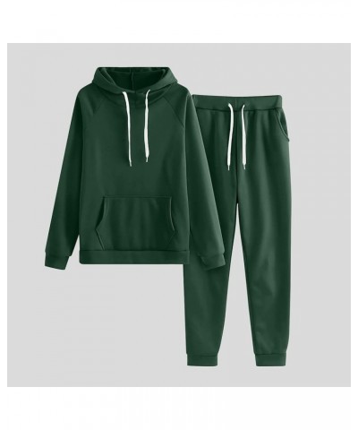 Women Pullover Hoodie Pockets Sweatpants Sport Jogger Sweatsuit C-green $9.17 Hoodies & Sweatshirts