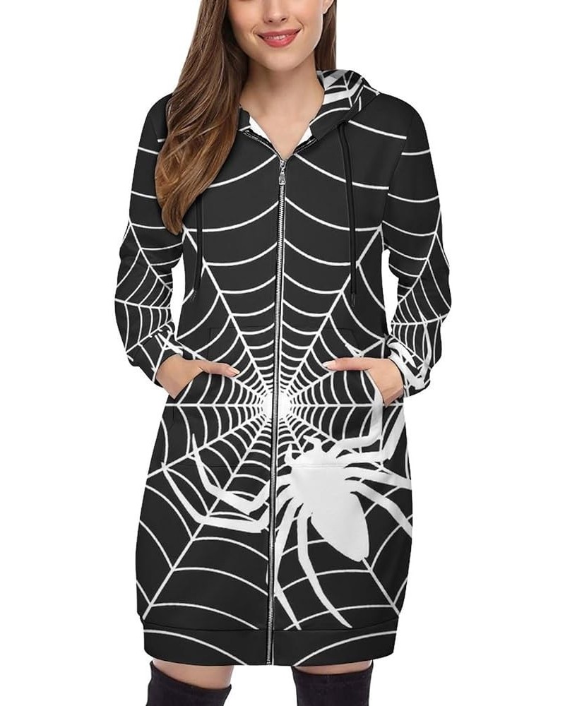 Zip Up Hoodie Women - Long Sleeve Fall Hoodeds Island And Lighthouses Sweatshirts Fall Jacket Coat with Pockets Gothic Spider...