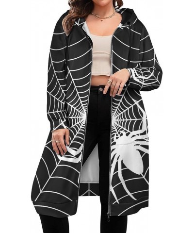 Zip Up Hoodie Women - Long Sleeve Fall Hoodeds Island And Lighthouses Sweatshirts Fall Jacket Coat with Pockets Gothic Spider...