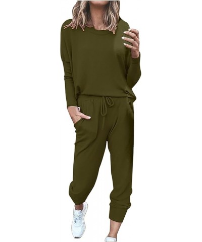 Sweatsuit for Women Casual Long Sleeve 2 Piece Set Crewneck Loose Pullover and Drawstring Sweatpants Sport Outfits Womens 2 P...