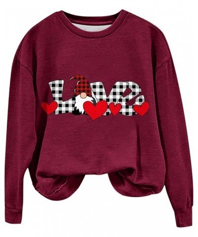 Valentines Shirts for Women Long Sleeve Plus Size Valentines Day Shirt Novelty Valentines Day Sweaters Sweatshirts Outfits E ...