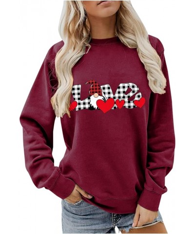 Valentines Shirts for Women Long Sleeve Plus Size Valentines Day Shirt Novelty Valentines Day Sweaters Sweatshirts Outfits E ...