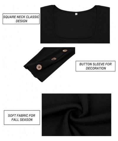Plus Size Tops for Women Long Sleeve Raglan V Neck/Crewneck T Shirts Crewneck Tunic Fall Blouse Xl-5Xl 14W -28W A76s-black $1...