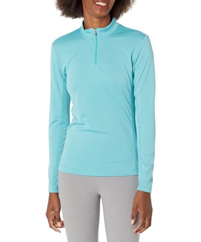 Women's Icon 1/4 Zip Long Sleeve| Fishing Shirt with Sun Protection Porcelain Blue $23.27 Activewear