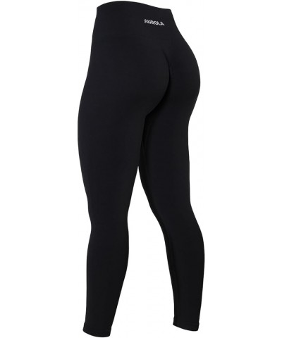 Power Workout Leggings for Women Tummy Control Squat Proof Ribbed Thick Seamless Scrunch Active Pants Power Set (Black+natura...