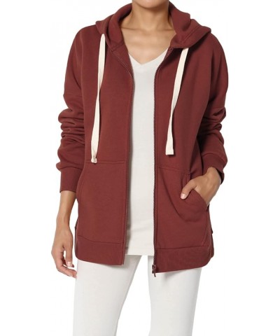 S~3X Full Zip Ultimate Cotton Fleece Hoodie Sweatshirt Relaxed Jacket 38 Brick $17.86 Hoodies & Sweatshirts