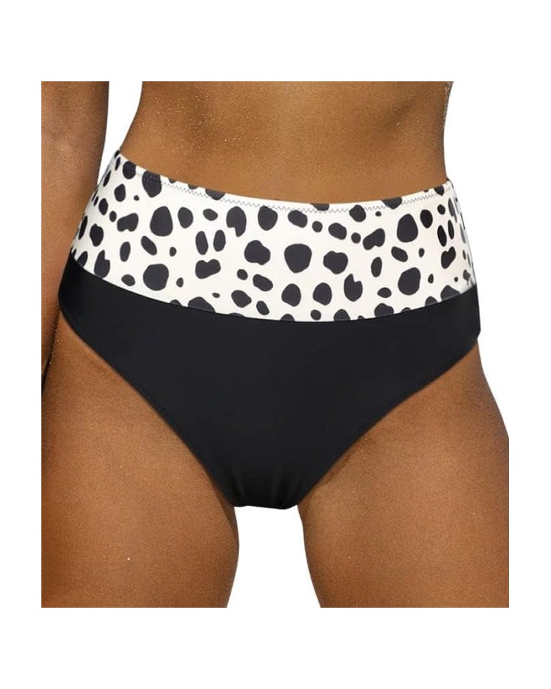 High Waisted Bikini Bottoms for Women Full Coverage Cutout Swimsuit Bottom Cheeky Swim Bathing Suit Bottom Flower1 $11.27 Swi...