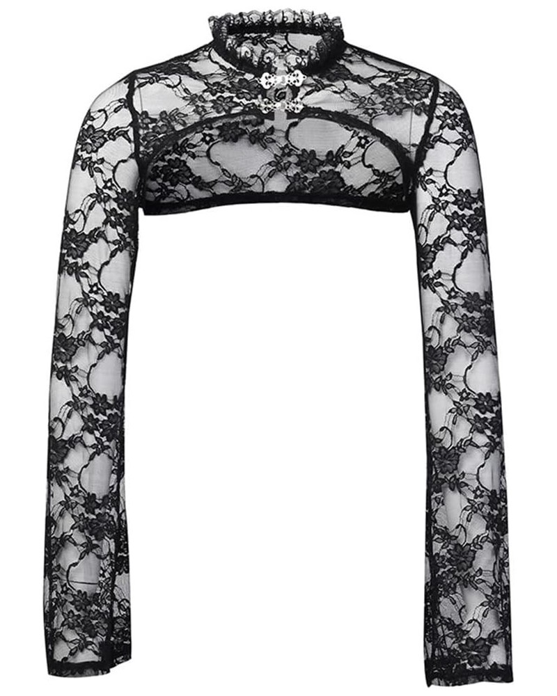 Punk Shrug for Women or Teen Girls Gothic Shawl Goth Crop Top Black 1 $12.60 Sweaters