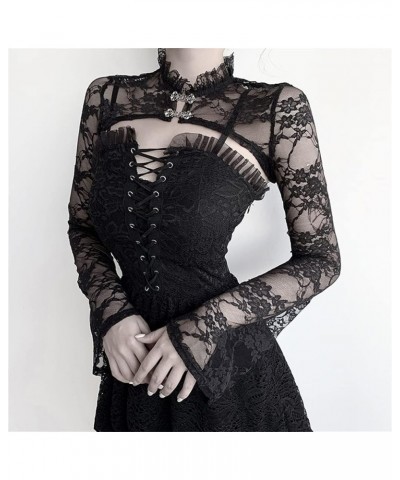 Punk Shrug for Women or Teen Girls Gothic Shawl Goth Crop Top Black 1 $12.60 Sweaters