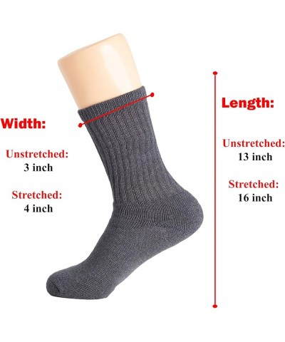 Solid Cotton Cushion Crew Socks for Women and Men Anthracite Gray, 3 Pairs $8.27 Activewear