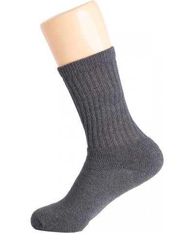 Solid Cotton Cushion Crew Socks for Women and Men Anthracite Gray, 3 Pairs $8.27 Activewear