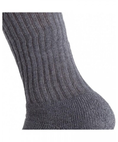 Solid Cotton Cushion Crew Socks for Women and Men Anthracite Gray, 3 Pairs $8.27 Activewear