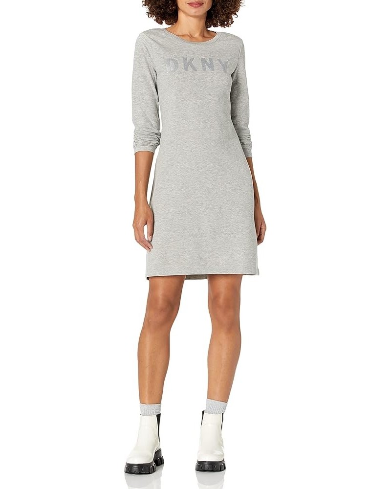 Women's Logo T-Shirt Dress L/S Terry Heath $25.56 Dresses