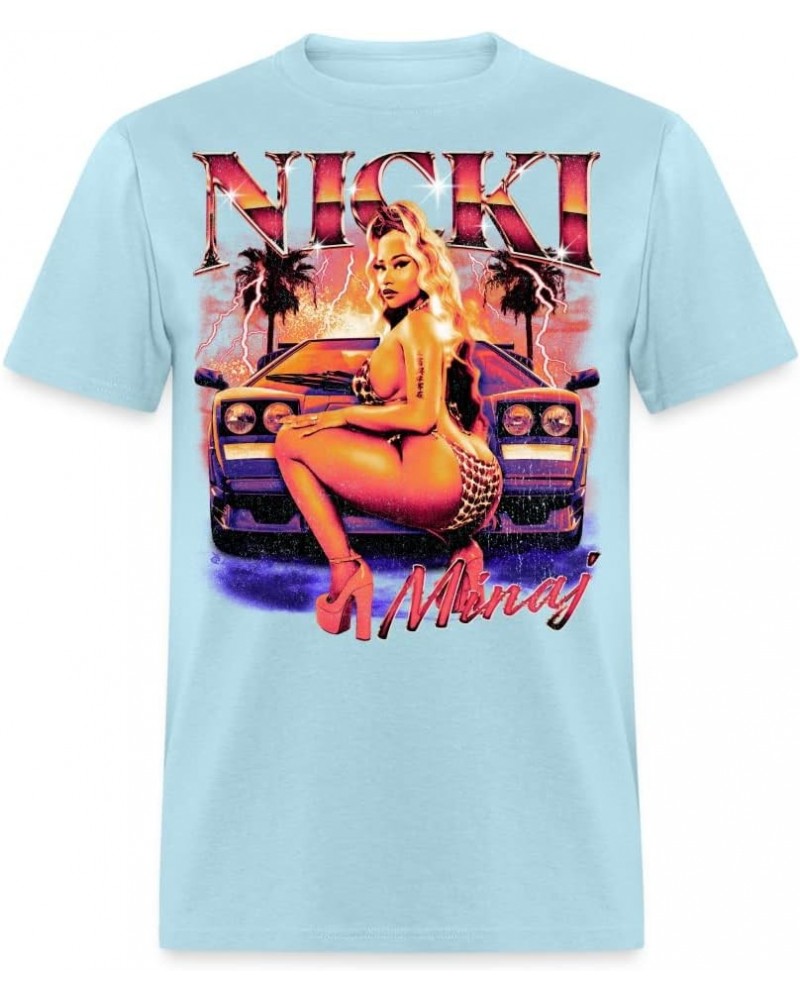 Nicki Bootleg Minaj Retro Vintage Unisex Classic T-Shirt Powder Blue $17.99 T-Shirts