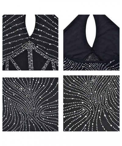 Women's Sexy Sparkly Rhinestone Sequins Mini Dress Birthday Party Club Night Outfit Evening Gowns 29 Red $21.14 Dresses