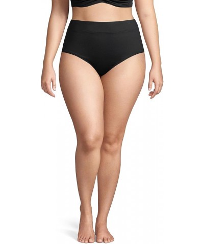 Women's High Waisted Bikini Bottoms Black $18.09 Swimsuits