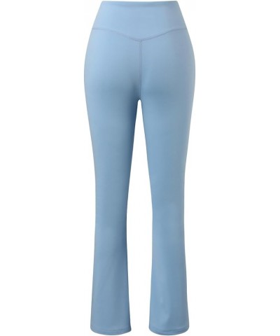 Womens Flare Yoga Pants with Pockets Wide Leg Leggings Comfy High Waisted Long Pants Casual Bootcut Pants 2-blue $8.06 Pants