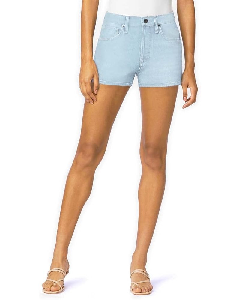 Womens Mid Rise Denim Stretchy Jean Shorts with Pockets Short-bleach $13.10 Shorts