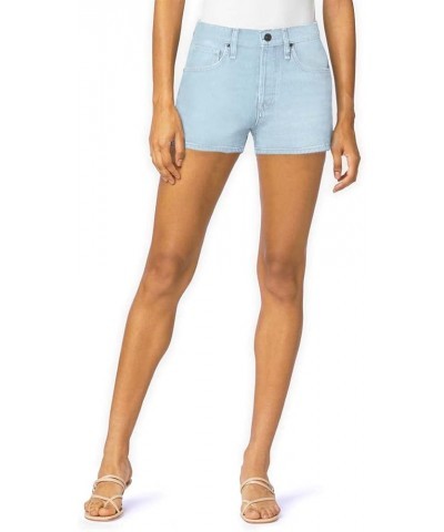 Womens Mid Rise Denim Stretchy Jean Shorts with Pockets Short-bleach $13.10 Shorts