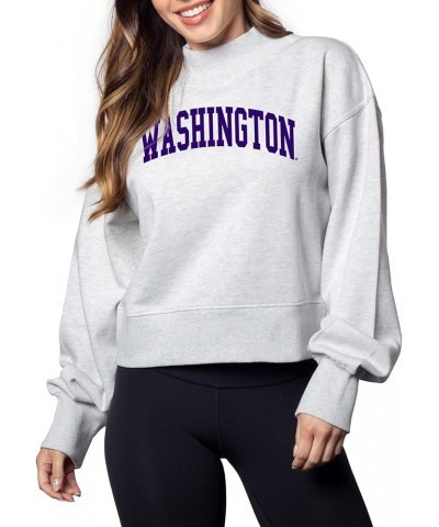 Women's Haily Sweatshirt Washington Huskies Ash Grey $11.99 Activewear