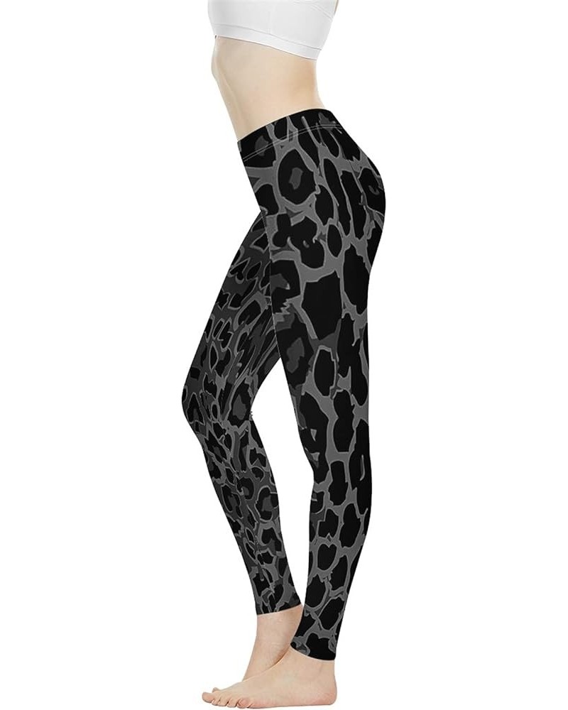 Novelty Women Leggings for Yoga Jogging Sports High Waist Pants Stretch Soft, XS-3XL Size Black Leopard Print $14.24 Activewear