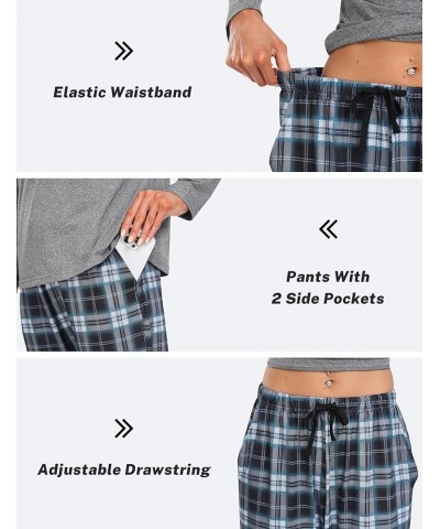 Soft Comfy Long Sleeve Pajama Sets Sleepwear for Men & Women 2 Piece Pajama Sets with Pockets Women Women-56-plaid $14.80 Sle...