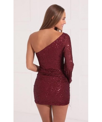 Sequin Long Sleeve Homecoming Dresses for Teens Sparkly Tight Short Mini Prom Cocktail Party Dress A Sky Blue $32.44 Dresses