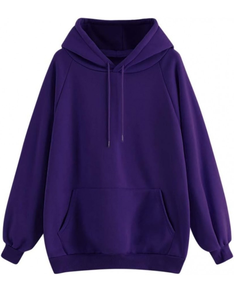 Womens Long Sleeve Tops Hoodies for Women Printed Hooded Sweater Casual Women's Long-sleeved Women's Hoodies A8-purple $4.80 ...