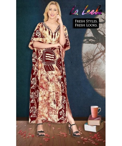 Women's Loose Caftan Maxi Night Evening Gown Loungewear Dashiki House Dresses for Women,1 Walnut, Fish $12.47 Swimsuits