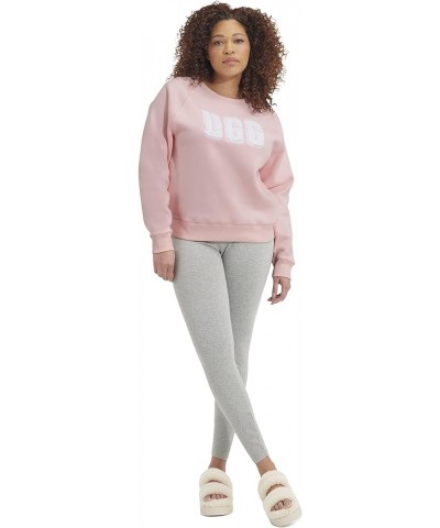 Women's Madeline Fuzzy Logo Crewneck Sweater Lotus Blossom / Cream $47.40 Sweaters