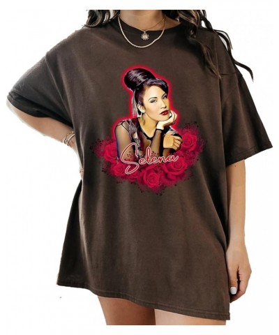 Selena Roses Shirt - Anything for Selenas Shirt, Queen of Tejano Music Tshirt, Playeras De Selena Dark Chocolate $10.79 T-Shirts